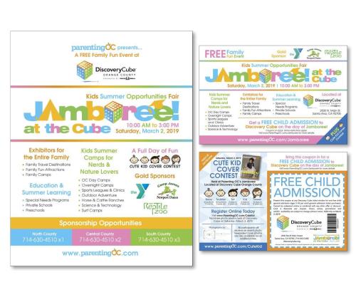 Event fliers and post card prints.